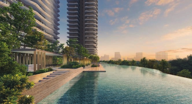 50 metre lap pool overlooking the landscape