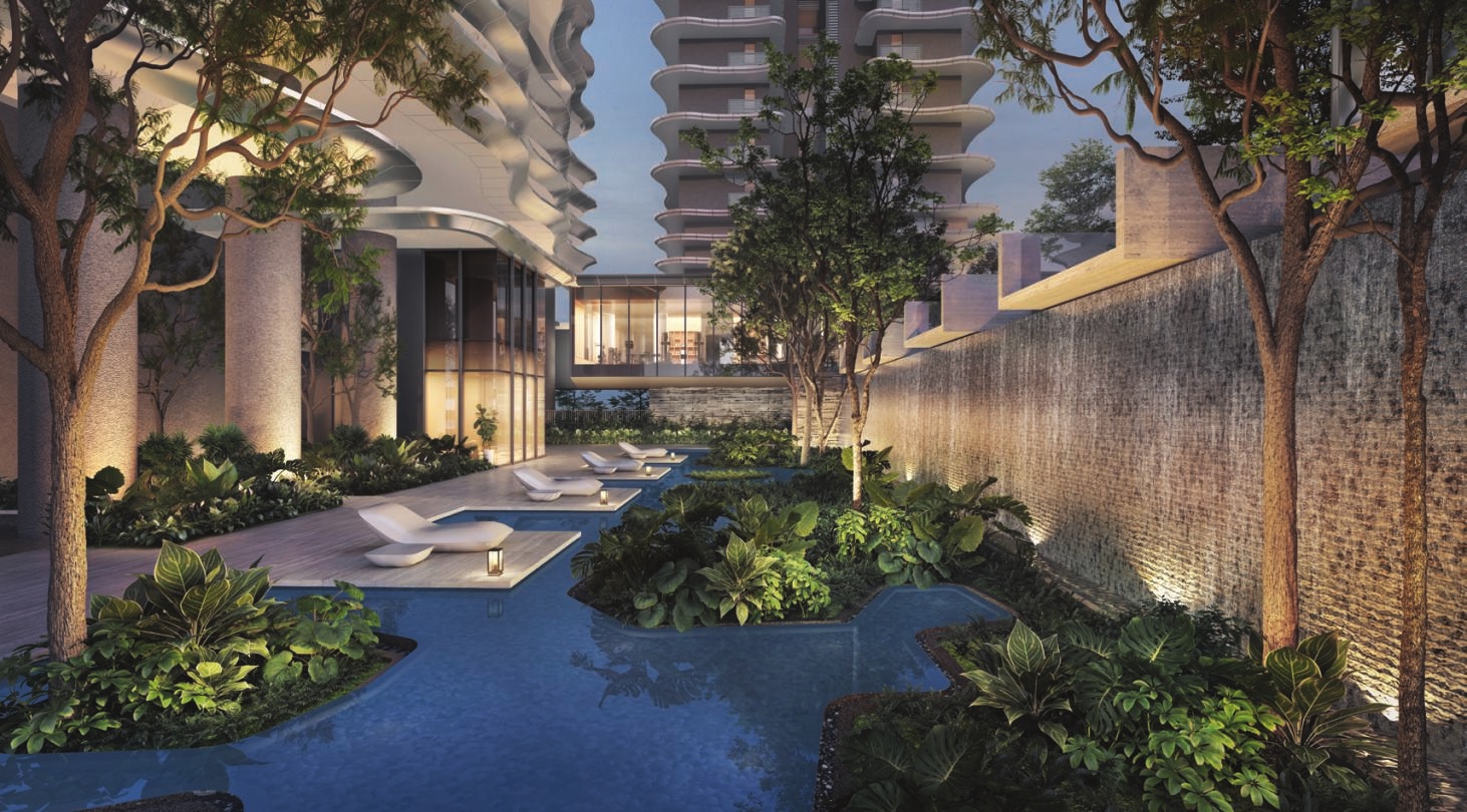 Waterfall Cove landscaped water garden