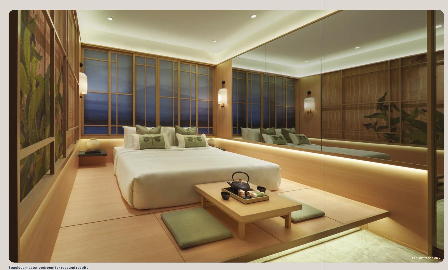 Artist's impression of a Zyon Grand master bedroom