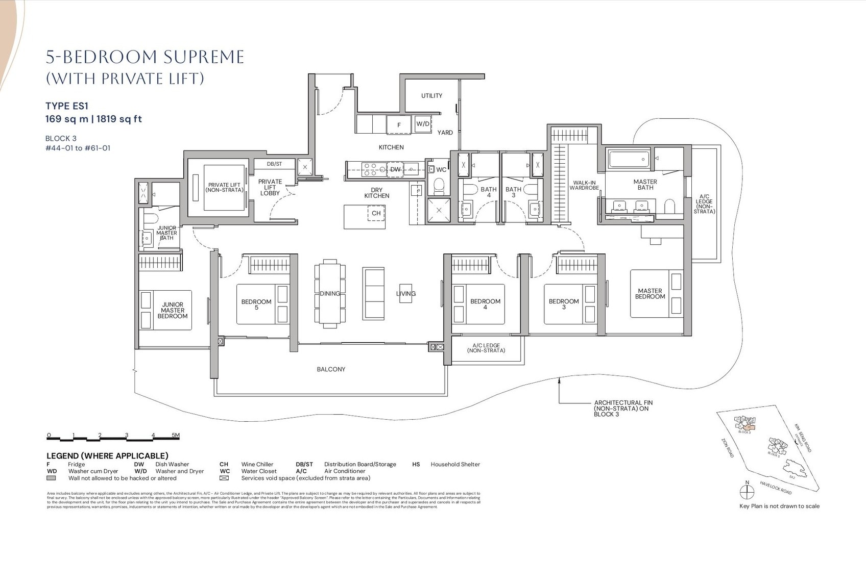 Official Zyon Grand 5-Bedroom Supreme, Type ES1 floor plan